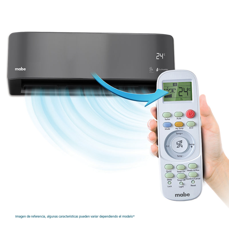 Aire Inverter Mabe 180000BTU 220V Negro Espejo MMI18CDMCCC10