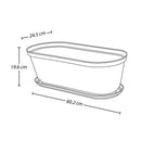 Matera Oval Rafia de 6, Cm Gris Hielo 12988