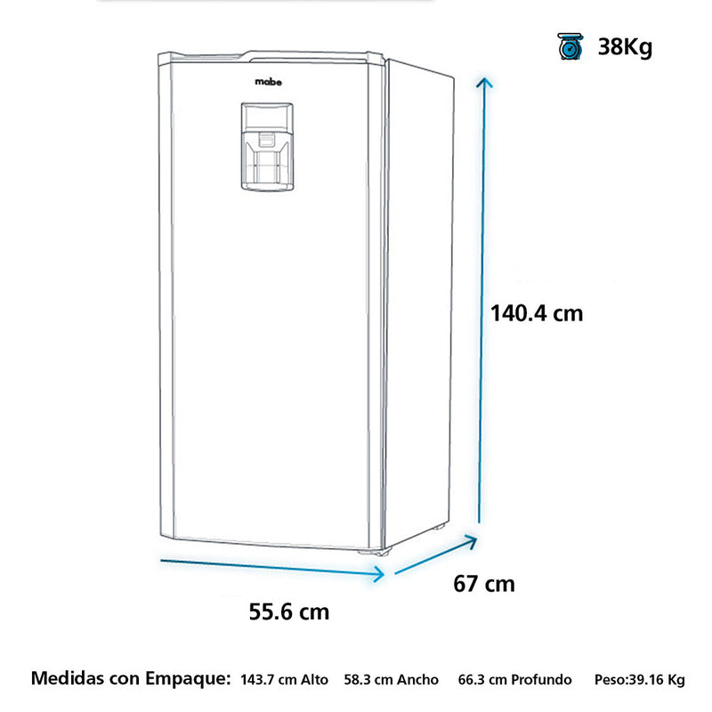 Nevera Frost Mabe 229Lt 1 Puerta Grafito RMU235NACG1