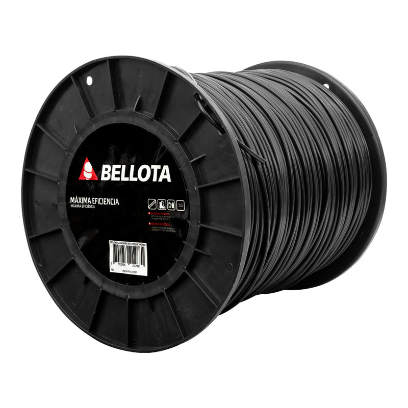 Nylon corta césped negro 400mt 3,3milimetros TL10933