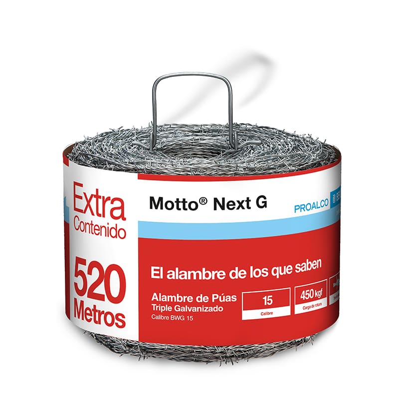 Púas Netx G motto calibre 15 X 520 mts