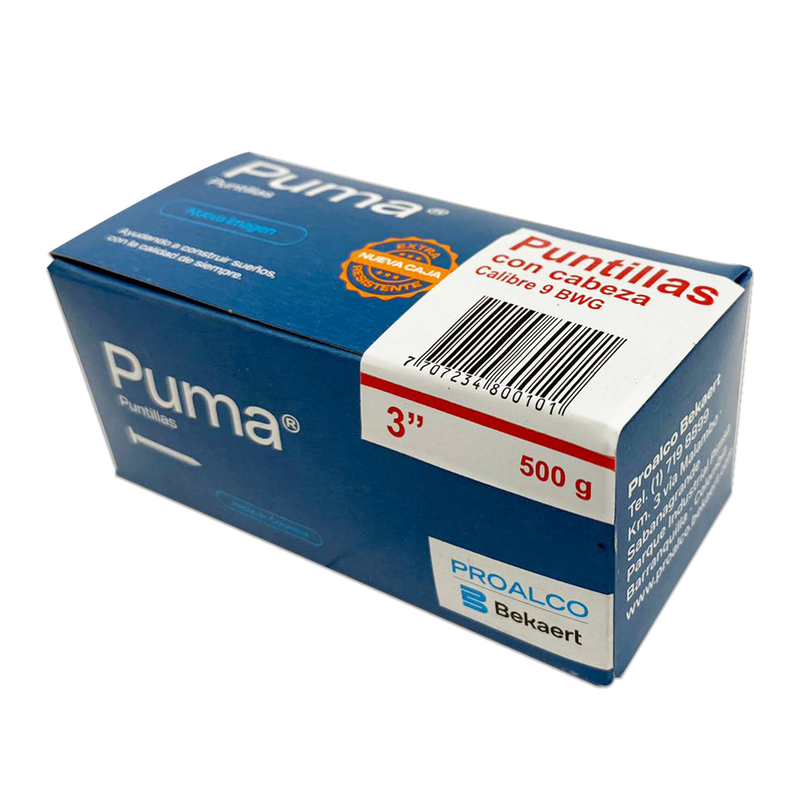 Puntilla con cabeza  3" Caja X 50 Cajetillas de 25Kg -210957