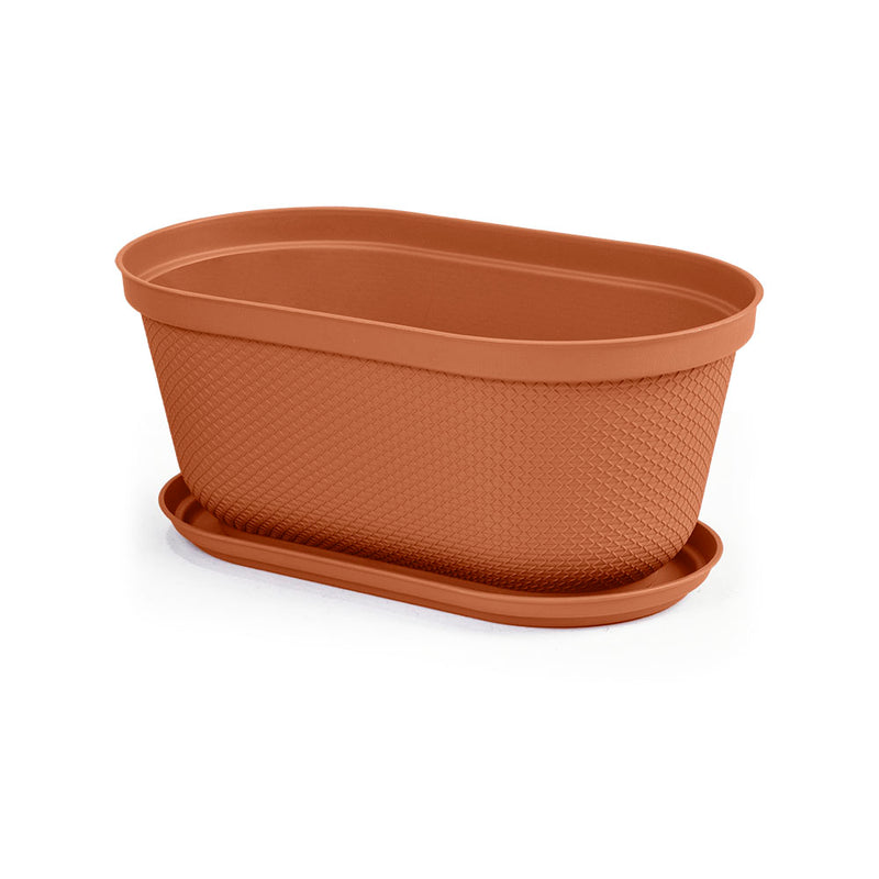 Matera Oval Rafia de 4, Cm Terracota 12997