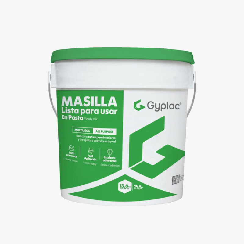 Masilla En Pasta Gyplac 1/2 Cuñete 14 Kg 