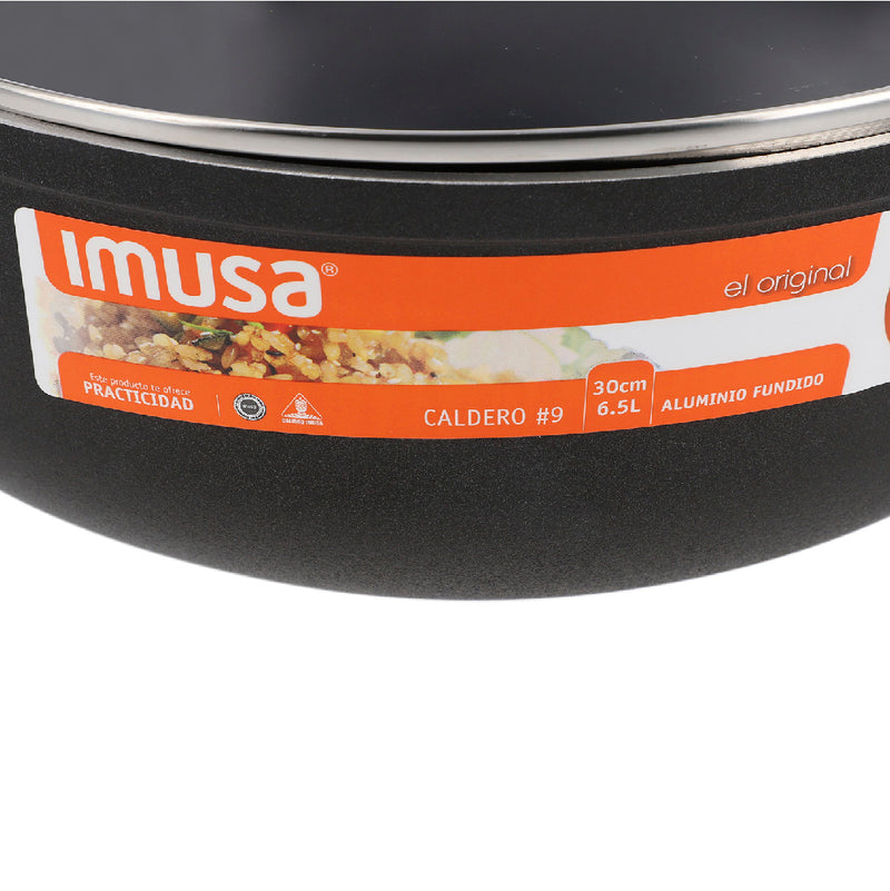 Caldero Antiadherente 30cm IMUSA Tapa de Vidrio 8043600