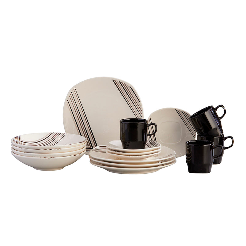 Vajilla Corona Naia 4 puestos 16 piezas  VL177C040216