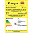 Aire Acondicionado Inverter Mabe 9000 BTU 220V Blanco MMI09CDBWCC32DC1