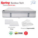Colchon Burdeo T de 200x200 36Cm + Almohada + Protector 30205812