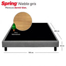 Base Cama 100x200 Gris Niebla en Madera 30401875