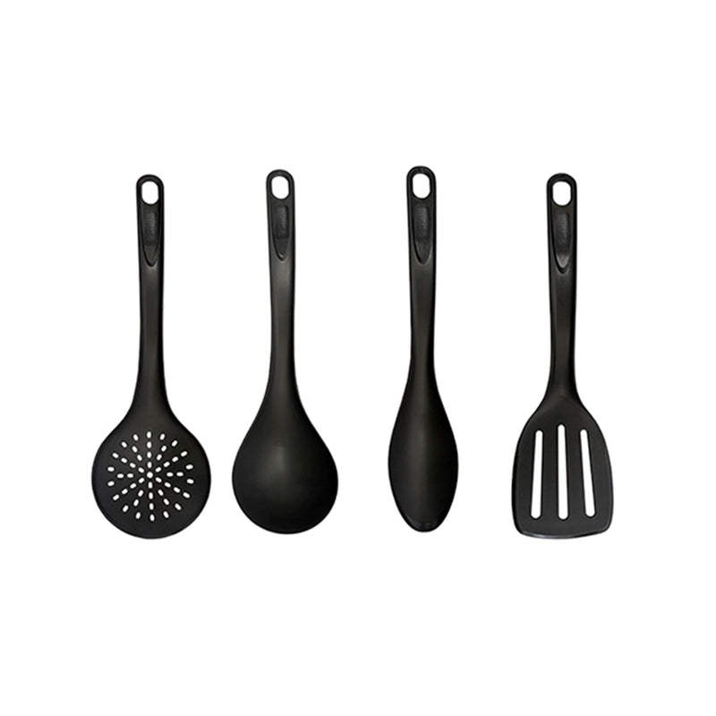 Juego x 4 Utensilios Color Negro Esencial 1101800