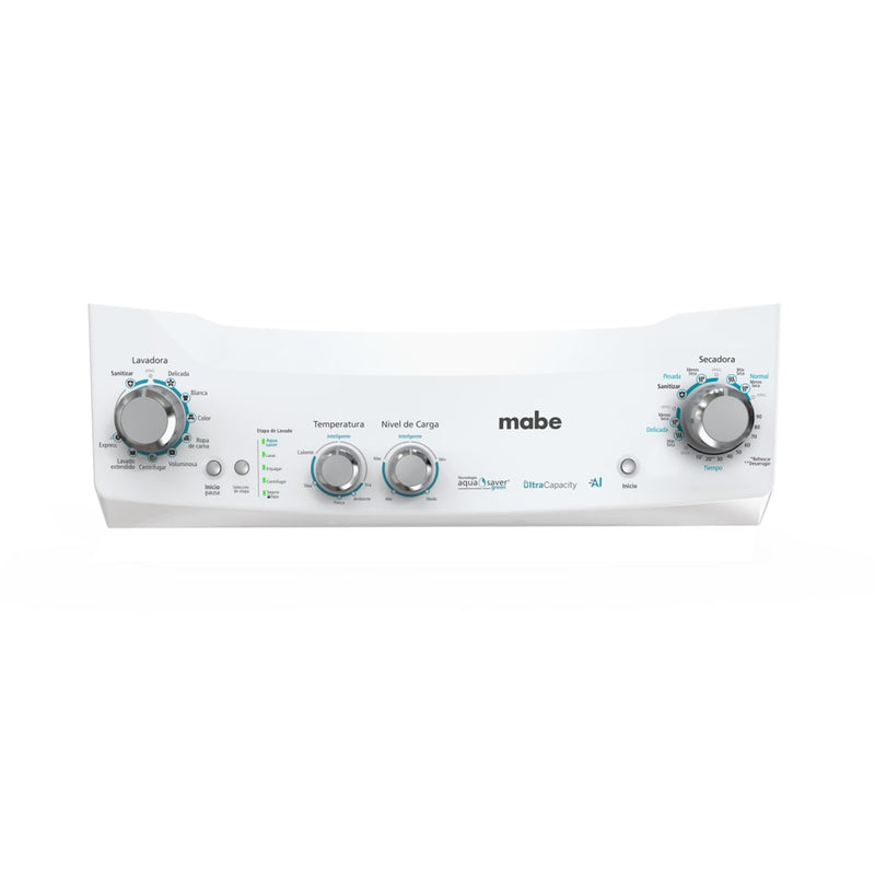 Centro de Lavado con Tapa Metalica 22kg a Gas Color Blanco MCLC2240GSBB0