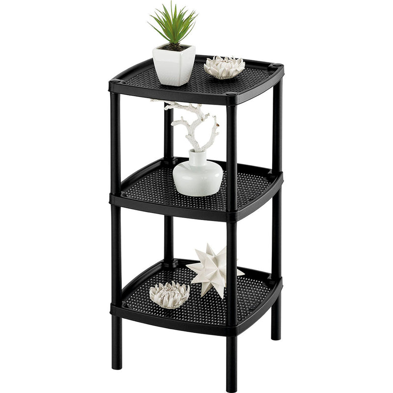 Mesa Multiusos Cuadrada 3 Niveles Negro 2742