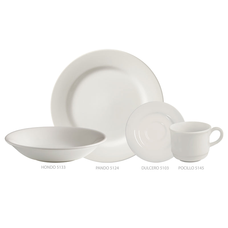 Vajilla 4 Puestos 16 Piezas Nevada Redonda Blanco VL1100040116