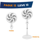 Combo Pague 12 lleve 13 Ventilador Comfort Maxx 2en1 Blanco COMBO12X13BCO