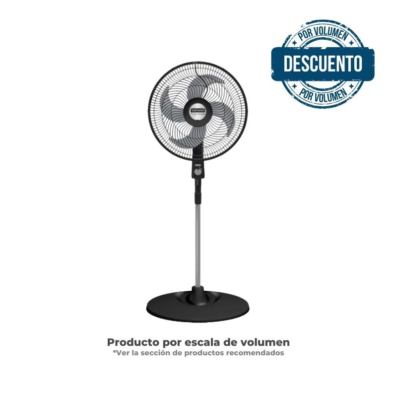 Ventilador Turbo Power Pedestal Negro 18"