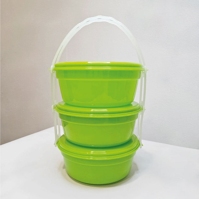 Portacomidas Redondo X 3 X 24 Und Verde 03682VERDE