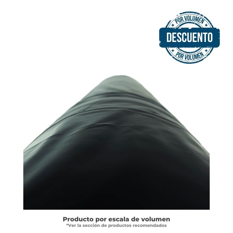 Plástico negro recuperado 4 mts ancho x 100mts de largo calibre 6 0406100NEGROPA