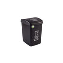 Papelera de 36lt tapa plana color negro 682