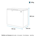 Congelador Horizontal de 430 Litros Mabe Blanco ALASKA430BH