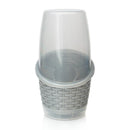 Cubiertero Rattan Gris Plata 02442GRISPLATA