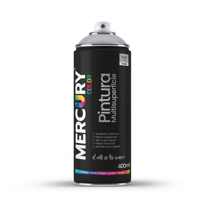 Pintura en Aerosol Mercury 400ML Silver PAE36