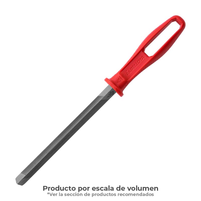 Lima 6” triangular con mango rojo 640872