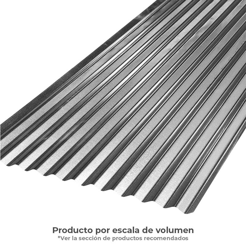 Teja zinc ondulada 0.20mm Calibre 34 0.80x3.048-10"