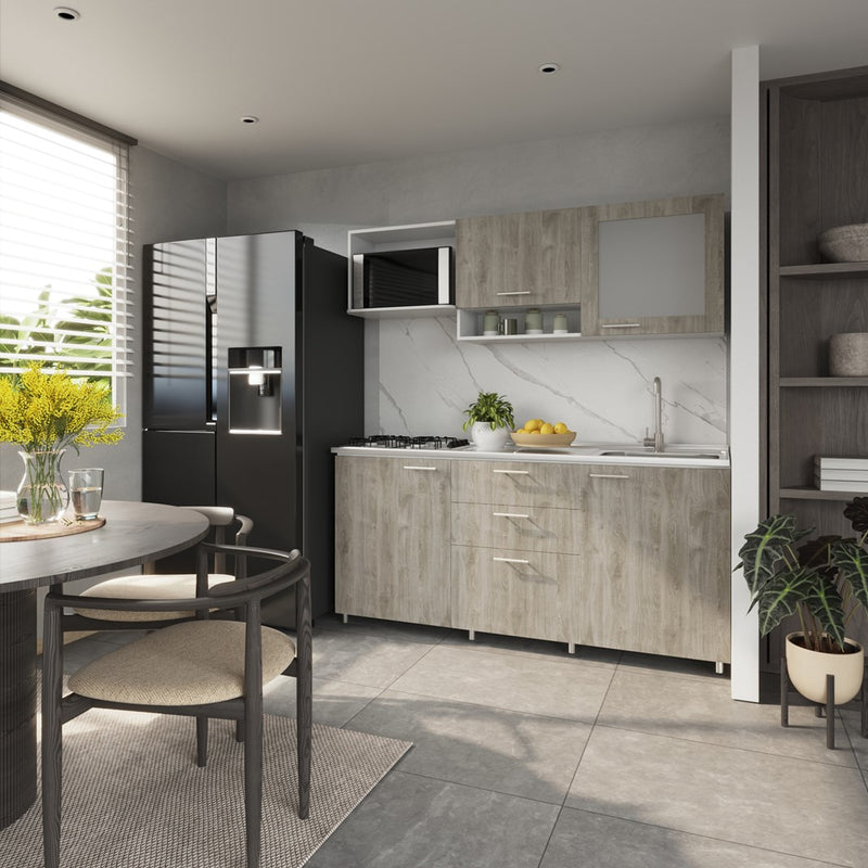 225429    Cocina Monti 1.80 Pozuelo Derecho 4 Puestos Austral