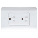 Toma Doble Con Polo a Tierra Duomo Blanco 15066N