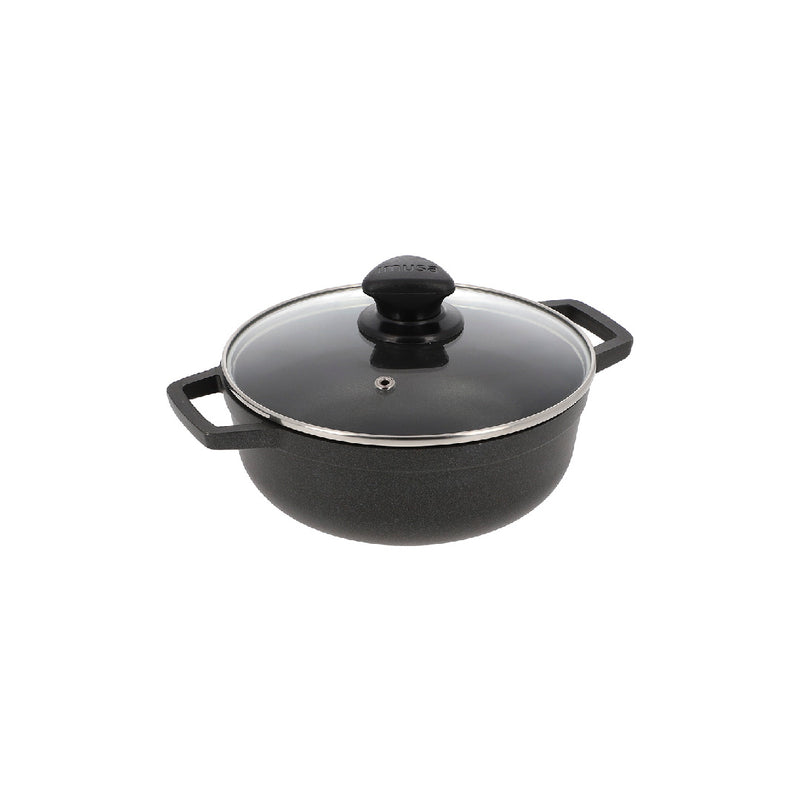 Caldero IMUSA 22cm Antiadherente Tapa Vidrio 8043300