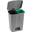 Basurero Doble 6, Litros Negro Verde 12208