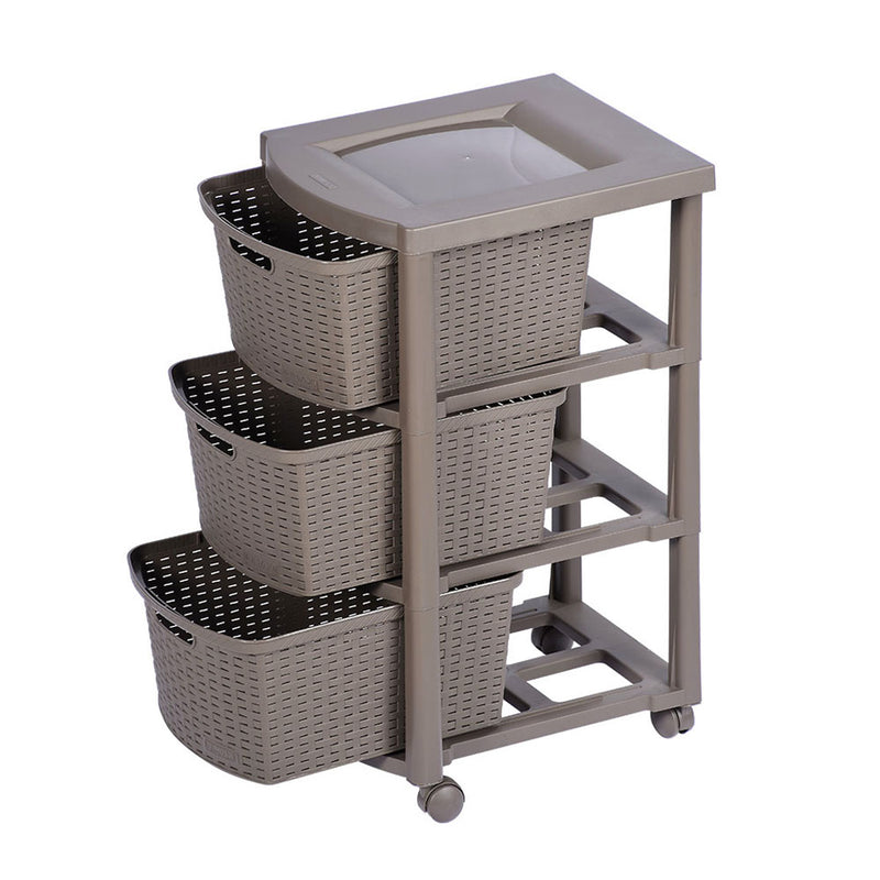 Cajonero Rattan 3 Gavetas Mocca 9832