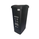 Papelera 55 Litros Tapa Plana - Negra 586