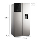 NEVECON-ELECTROLUX-SIDE-BY-SIDE-619-LITROS-SILVER ERS65F1C5BI