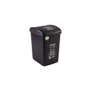Papelera de 36lt tapa plana color negro 682