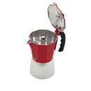 Cafetera Espresso 9 Tazas con Asa Rojo 6116600