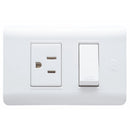 Interruptor Sencillo Toma Con Polo Color Blanco 15016N