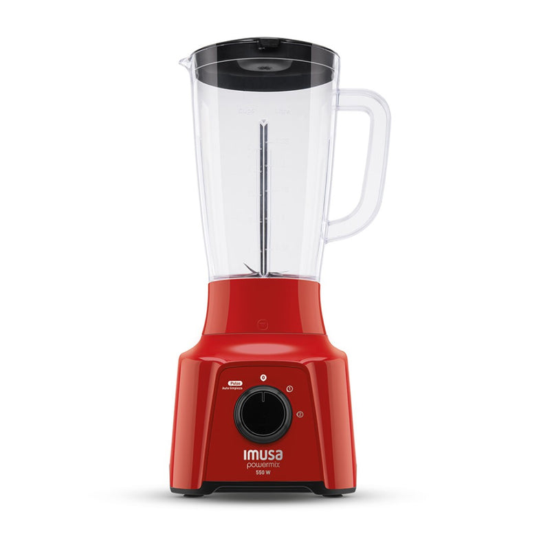 Licuadora Imusa PowerMix Plus 2 Velocidades Vaso Plástico Rojo