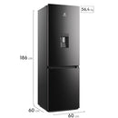 Nevera No Frost Congelador Inferior 285 Litros Negro ERBA29V3HVB