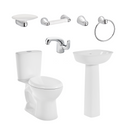 Combo Aluvia Plus Redondo Con Pedestal Blanco
