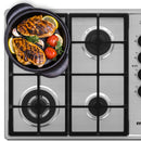 Cubierta de empotre a Gas Natural 60x50Cm 4 Puestos H 110V Inoxidable PM6055NF0