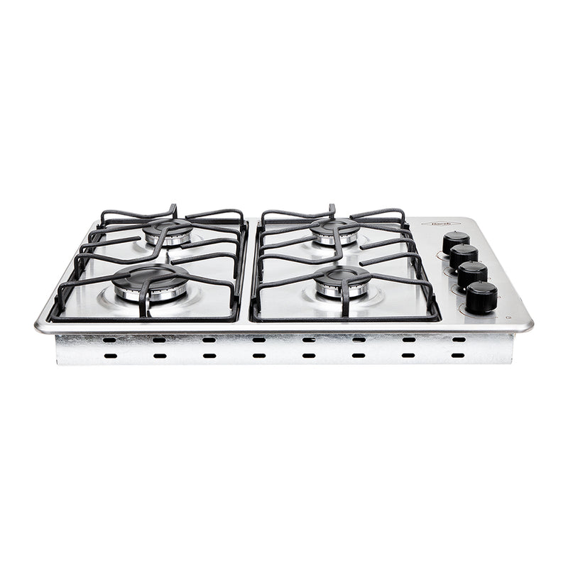 Cubierta de Empotrar 60x43cm 4 Puestos Gas Natural Color Plata 9003284