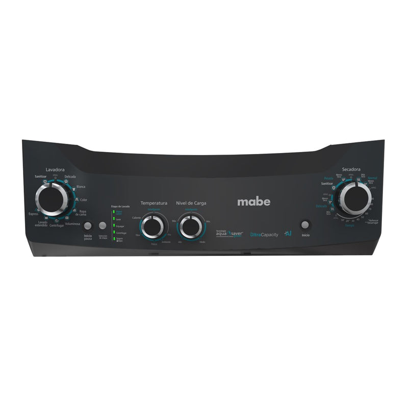 Centro de Lavado con Tapa Metalica 23kg a Gas Color Diamond Gray MCLC2340GSDG0