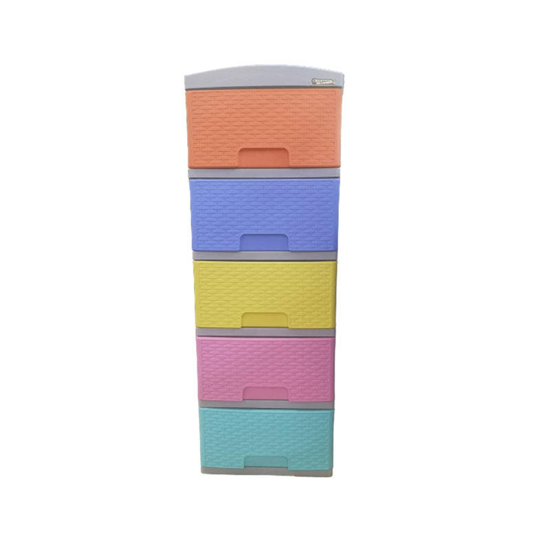 Practimueble Pequeño X 5 Cajones Rattan Pastel 1172
