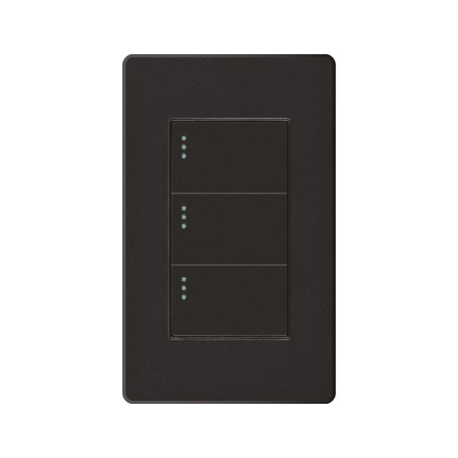 Interruptor Triple Plus Negro ETI190