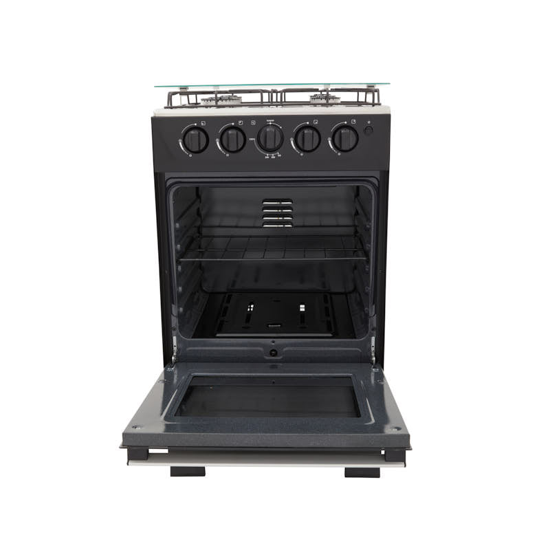 Estufa de piso Romero de 50cm con tapa de vidrio color negro - Gas Propano 9002404