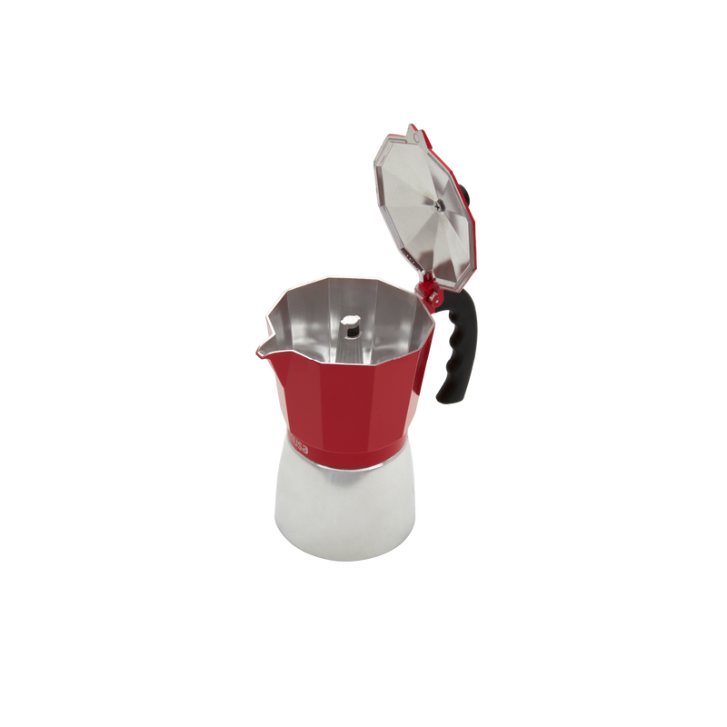 Cafetera Expresso 3 Tazas Con Asa Rojo 6116400