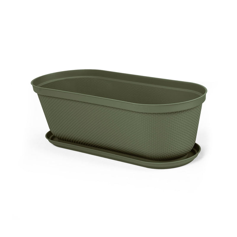 Matera Oval Rafia de 6, Cm Verde Musgo 12993