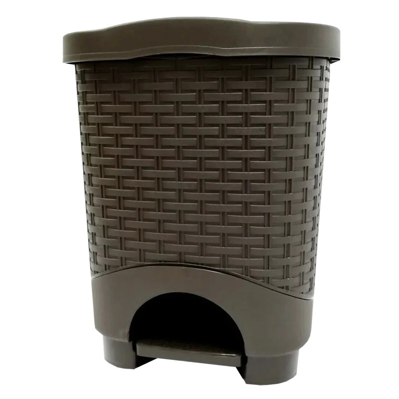 Papelera Rattan Pedal 12 Litros Wengue 1097