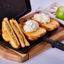 Sanduchera Doble Hierro Fundido 27x14 cm Curada Negra 32784